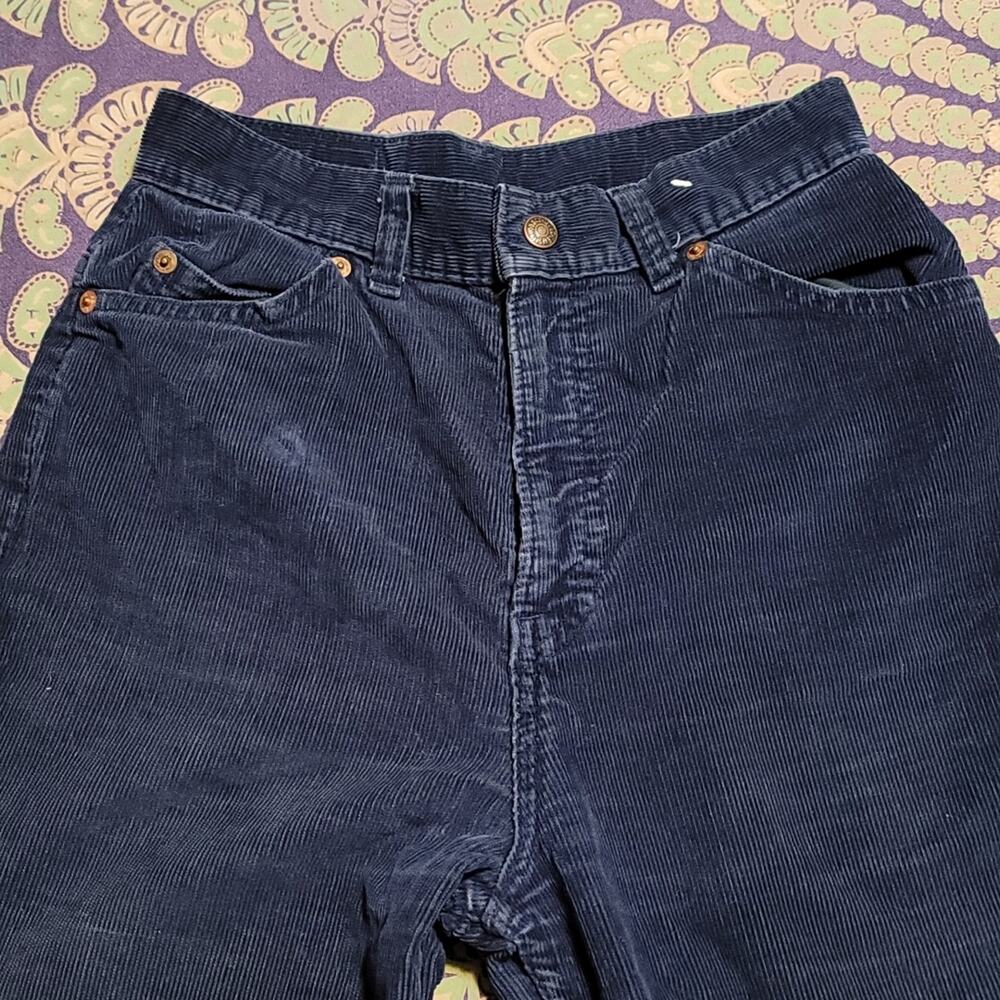 Killer Rare Vintage Style OG Big E Levi's Straight Leg High Waist Corduroy Pants